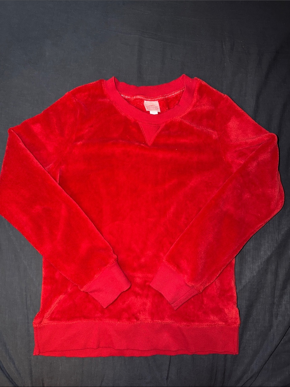 Wondershop Red Plush Long Sleeve Pajama Top
